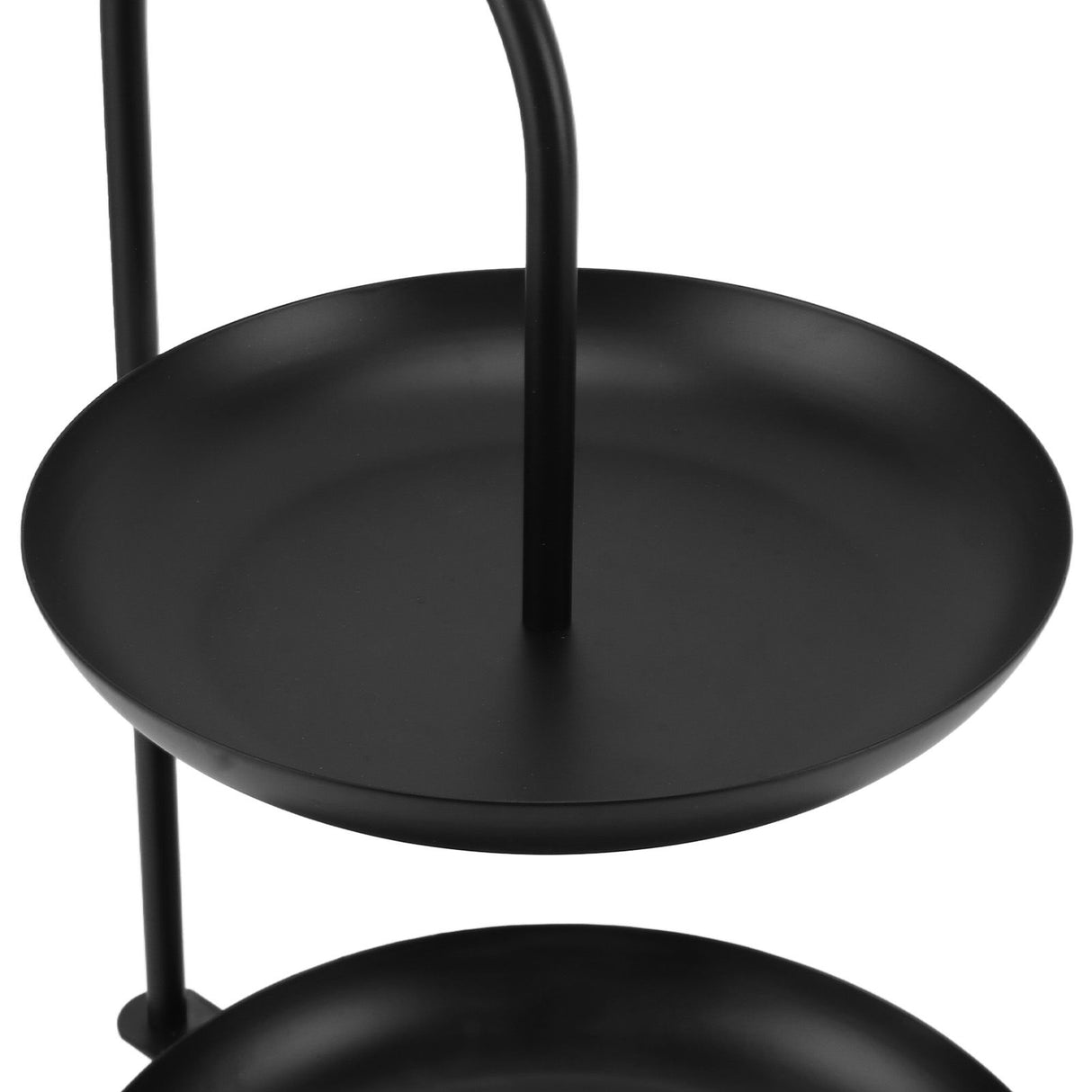 Dessert Rack Fruit Stand Round 2 Tier Iron Display Holder for Party Wedding Birthday Home Black