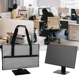 24in Computer Monitor Storage Bag Portable Computer Monitor Carrying Bag Travel Carrying Case For Screens and Monitors Gray - Extra Image