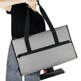24in Computer Monitor Storage Bag Portable Computer Monitor Carrying Bag Travel Carrying Case For Screens and Monitors Gray - Extra Image