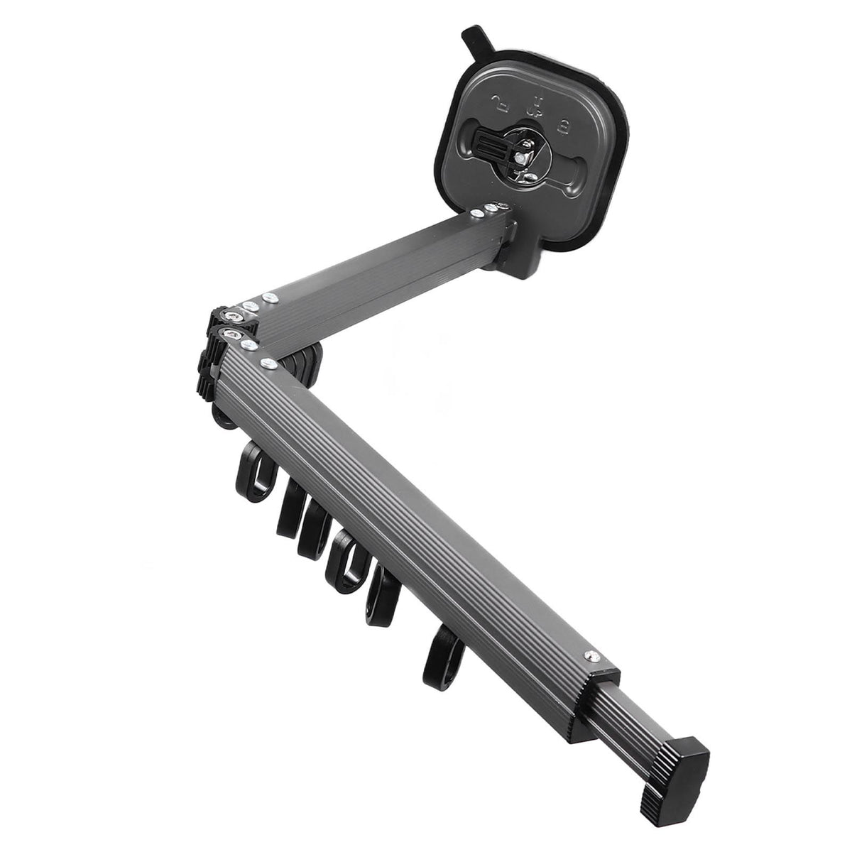 Retractable Clothes Drying Rack Wall Mount Drill Free Bifold Windproof Space Saver Suction Cup Clothes Hanger for Laundry