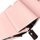 Travel Umbrella Sun Rain 3 Fold 8 Ribs Button Operation Light Weight Umbrella for Women Girl Daily Men Light Pink - Low Angle