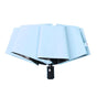 Travel Umbrella Sun Rain 3 Fold 8 Ribs Button Operation Light Weight Umbrella for Women Girl Daily Men Light Blue