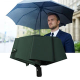 Travel Umbrella Sun Rain 3 Fold 8 Ribs Button Operation Light Weight Umbrella for Women Girl Daily Men Dark Blue