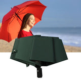 Travel Umbrella Sun Rain 3 Fold 8 Ribs Button Operation Light Weight Umbrella for Women Girl Daily Men Dark Blue