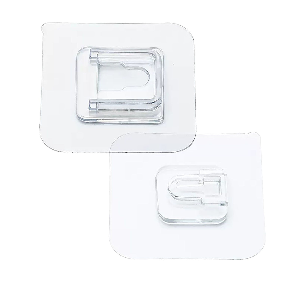 Clear Double Sided Adhesive Wall Hooks Waterproof Adhesive Wall Hooks Traceless Wall Mount Sticky Hook for Bathroom Kitchen