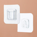 Clear Double Sided Adhesive Wall Hooks Waterproof Adhesive Wall Hooks Traceless Wall Mount Sticky Hook for Bathroom Kitchen