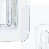 Clear Double Sided Adhesive Wall Hooks Waterproof Adhesive Wall Hooks Traceless Wall Mount Sticky Hook for Bathroom Kitchen - Close-Up Angle