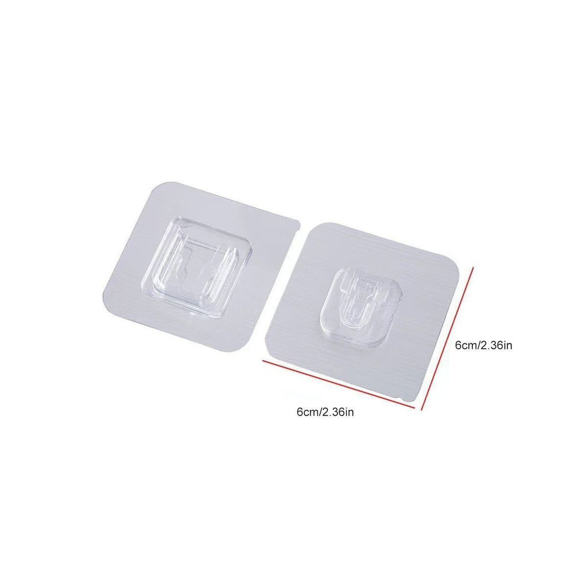 Clear Double Sided Adhesive Wall Hooks Waterproof Adhesive Wall Hooks Traceless Wall Mount Sticky Hook for Bathroom Kitchen