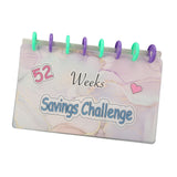Savings Binder 52 Week Savings Challenge Money Book Fun Budget Binder Book Organizer with Cash Envelopes - Side View
