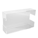 Napkin Tray Storage Holder Transparent Acrylic Modern 9.5x5.5x2.5in Large Capacity Napkin Dispenser for Party Kitchen - Top-Down View