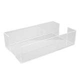 Napkin Tray Storage Holder Transparent Acrylic Modern 9.5x5.5x2.5in Large Capacity Napkin Dispenser for Party Kitchen - Rear View