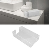Napkin Tray Storage Holder Transparent Acrylic Modern 9.5x5.5x2.5in Large Capacity Napkin Dispenser for Party Kitchen - Extra Image