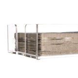 Napkin Tray Storage Holder Transparent Acrylic Modern 9.5x5.5x2.5in Large Capacity Napkin Dispenser for Party Kitchen