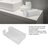 Napkin Tray Storage Holder Transparent Acrylic Modern 9.5x5.5x2.5in Large Capacity Napkin Dispenser for Party Kitchen