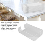 Napkin Tray Storage Holder Transparent Acrylic Modern 9.5x5.5x2.5in Large Capacity Napkin Dispenser for Party Kitchen - Extra Image