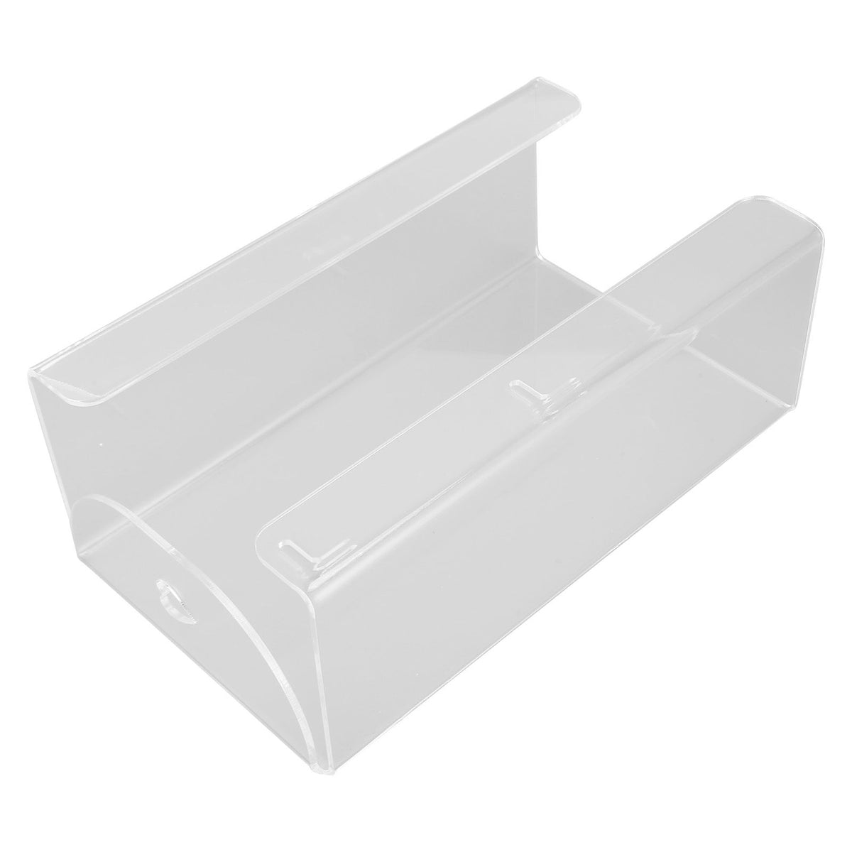 Glove Box Holder Dispenser Wall Mounted Tissue Holder Clear with Adhesive Expansion Screw for Home Kitchen