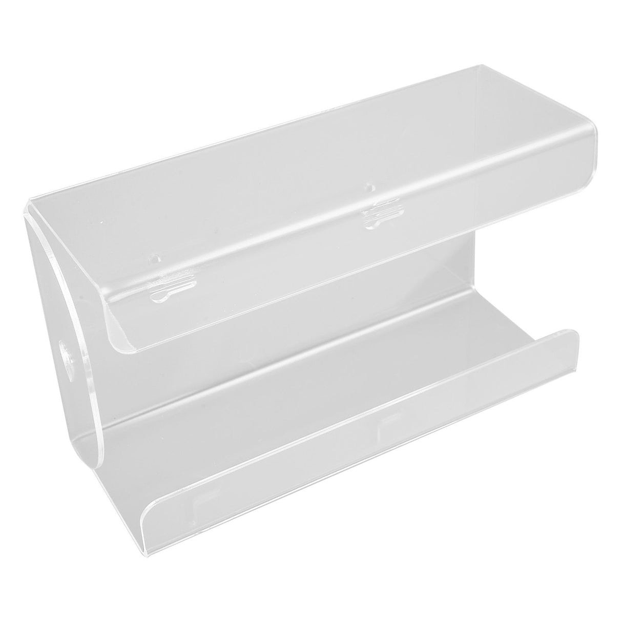 Glove Box Holder Dispenser Wall Mounted Tissue Holder Clear with Adhesive Expansion Screw for Home Kitchen