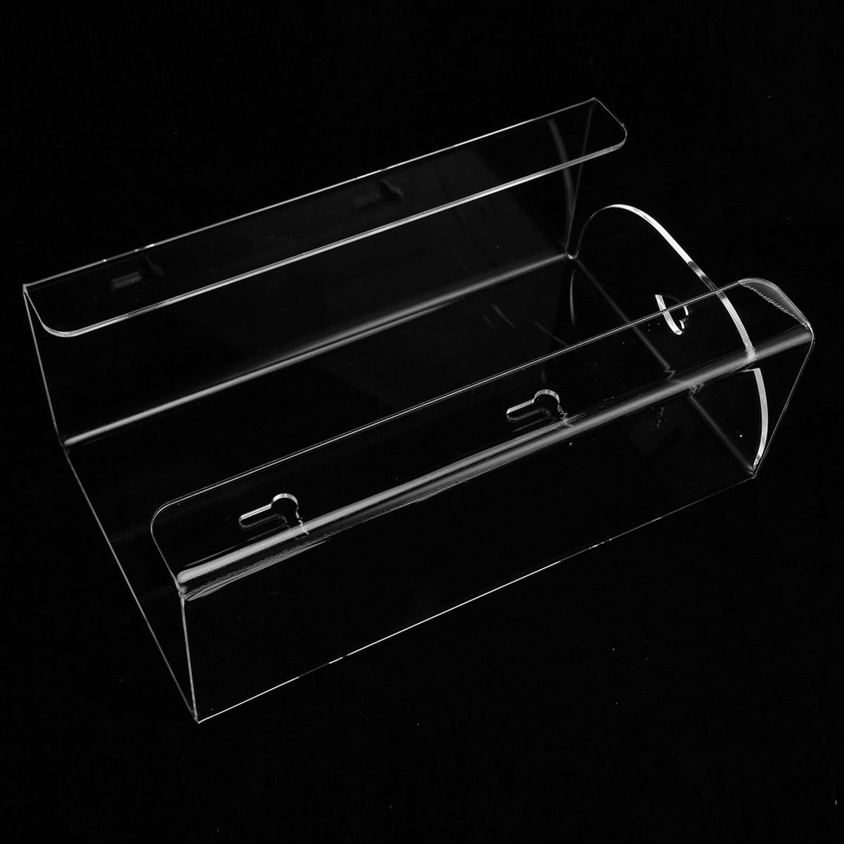 Glove Box Holder Dispenser Wall Mounted Tissue Holder Clear with Adhesive Expansion Screw for Home Kitchen