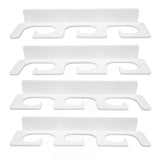 4Pcs Fishing Rod Holder Rugged Space Saving Stylish Holding 6 Rods Wall Mounted Fishing Pole Rack for Indoor Outdoor White
