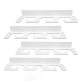 4Pcs Fishing Rod Holder Rugged Space Saving Stylish Holding 6 Rods Wall Mounted Fishing Pole Rack for Indoor Outdoor White