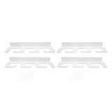 4Pcs Fishing Rod Holder Rugged Space Saving Stylish Holding 6 Rods Wall Mounted Fishing Pole Rack for Indoor Outdoor White