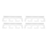 4Pcs Fishing Rod Holder Rugged Space Saving Stylish Holding 6 Rods Wall Mounted Fishing Pole Rack for Indoor Outdoor White - Close-Up Angle