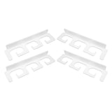 4Pcs Fishing Rod Holder Rugged Space Saving Stylish Holding 6 Rods Wall Mounted Fishing Pole Rack for Indoor Outdoor White
