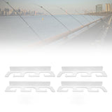 4Pcs Fishing Rod Holder Rugged Space Saving Stylish Holding 6 Rods Wall Mounted Fishing Pole Rack for Indoor Outdoor White - Extra Image