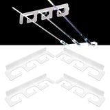 4Pcs Fishing Rod Holder Rugged Space Saving Stylish Holding 6 Rods Wall Mounted Fishing Pole Rack for Indoor Outdoor White - Extra Image