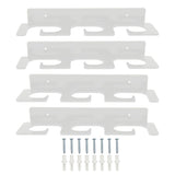 4Pcs Fishing Rod Holder Rugged Space Saving Stylish Holding 6 Rods Wall Mounted Fishing Pole Rack for Indoor Outdoor Transparent
