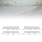 4Pcs Fishing Rod Holder Rugged Space Saving Stylish Holding 6 Rods Wall Mounted Fishing Pole Rack for Indoor Outdoor Transparent