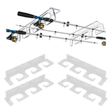 4Pcs Fishing Rod Holder Rugged Space Saving Stylish Holding 6 Rods Wall Mounted Fishing Pole Rack for Indoor Outdoor Transparent