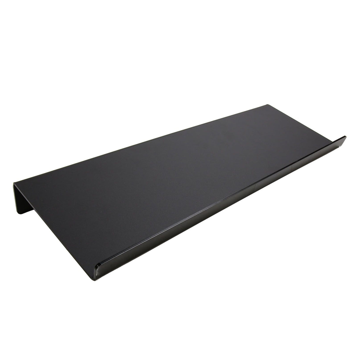 Acrylic Tilted Computer Keyboard Holder Low Front Lip Polished Finish Keyboard Riser Keyboard Holder for Office Black