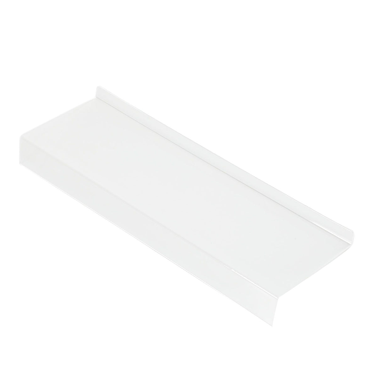 Acrylic Tilted Computer Keyboard Holder Low Front Lip Polished Finish Keyboard Riser Keyboard Holder for Office Transparent