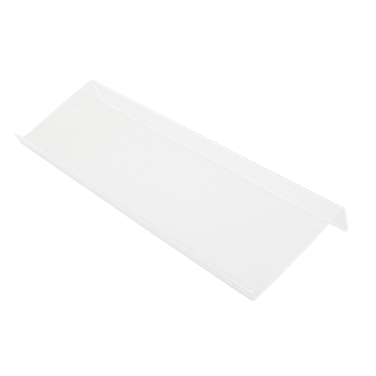 Acrylic Tilted Computer Keyboard Holder Low Front Lip Polished Finish Keyboard Riser Keyboard Holder for Office Transparent