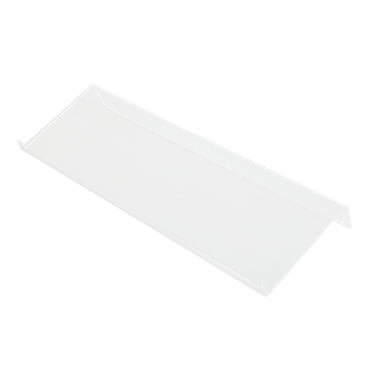 Acrylic Tilted Computer Keyboard Holder Low Front Lip Polished Finish Keyboard Riser Keyboard Holder for Office Transparent