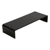 Monitor Riser 50lb 3.5inch Height Improve Sitting Posture Reduces Neck Eyes Pressure Space Saving Acrylic Computer Stand for Bedroom Study Black - Rear View