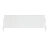 Monitor Riser 50lb 3.5inch Height Improve Sitting Posture Reduces Neck Eyes Pressure Space Saving Acrylic Computer Stand for Bedroom Study Transparent - Side View