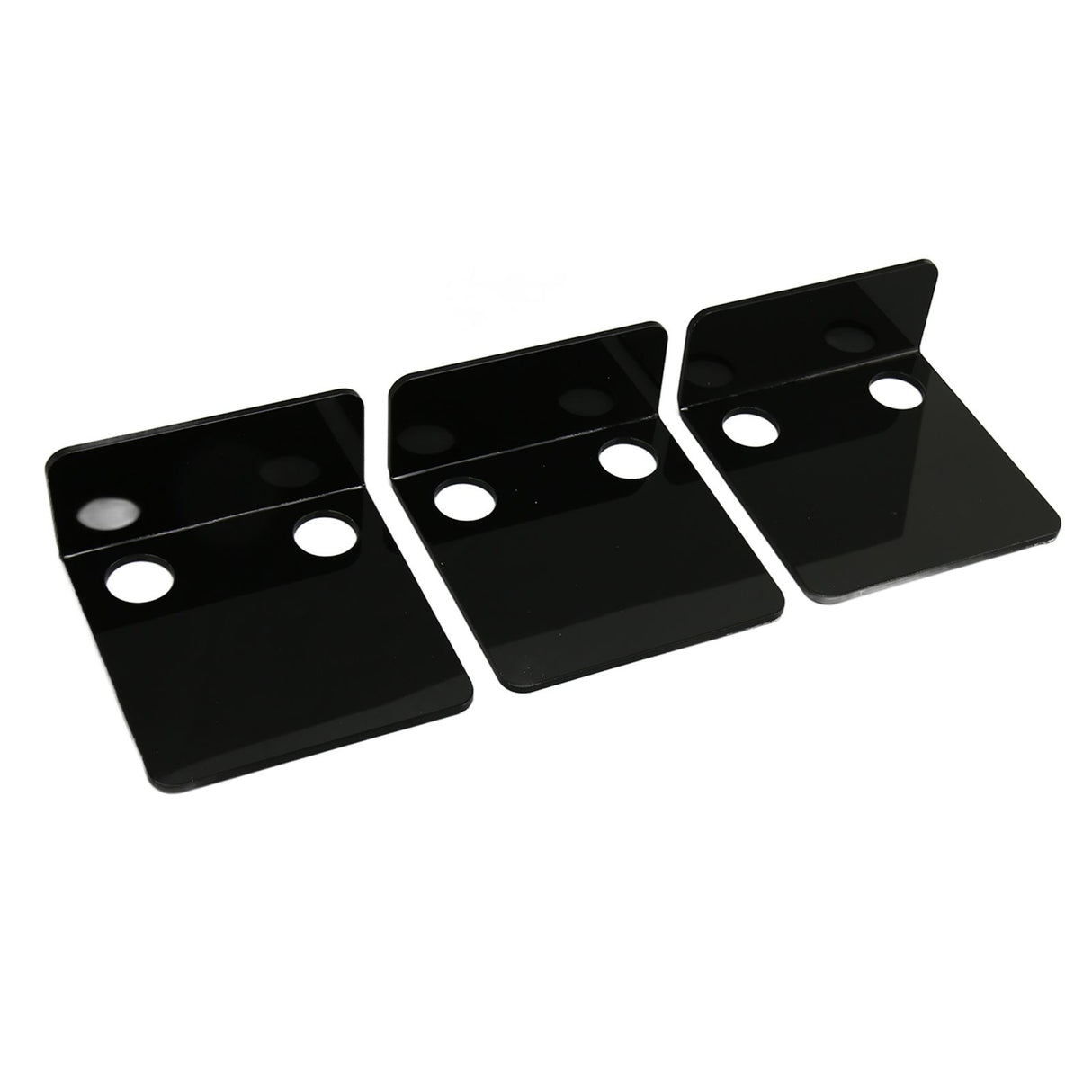 3 PCS Small Security Cameras Wall Shelf with 6 Cable Clips 10PCS Tapes Acrylic Waterproof Drill Free Adhesive Floating Shelf for Speakers Black