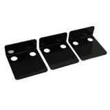 3 PCS Small Security Cameras Wall Shelf with 6 Cable Clips 10PCS Tapes Acrylic Waterproof Drill Free Adhesive Floating Shelf for Speakers Black - Front View