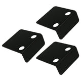 3 PCS Small Security Cameras Wall Shelf with 6 Cable Clips 10PCS Tapes Acrylic Waterproof Drill Free Adhesive Floating Shelf for Speakers Black - Top-Down View
