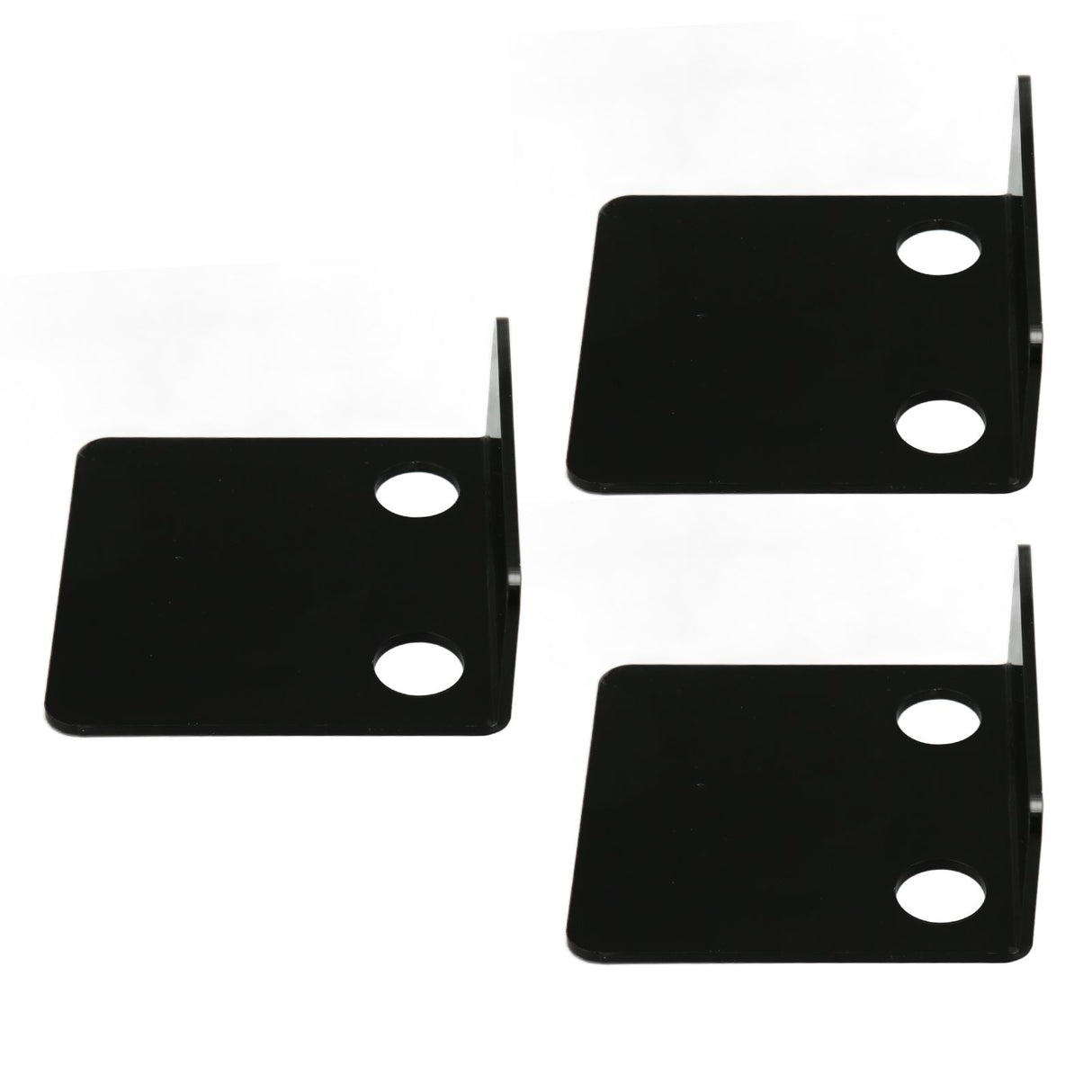 3 PCS Small Security Cameras Wall Shelf with 6 Cable Clips 10PCS Tapes Acrylic Waterproof Drill Free Adhesive Floating Shelf for Speakers Black