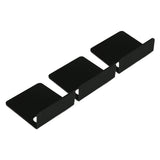 3 PCS Small Security Cameras Wall Shelf with 6 Cable Clips 10PCS Tapes Acrylic Waterproof Drill Free Adhesive Floating Shelf for Speakers Black