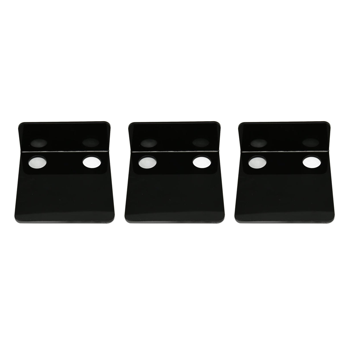 3 PCS Small Security Cameras Wall Shelf with 6 Cable Clips 10PCS Tapes Acrylic Waterproof Drill Free Adhesive Floating Shelf for Speakers Black