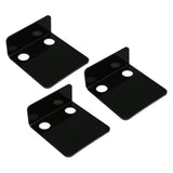 3 PCS Small Security Cameras Wall Shelf with 6 Cable Clips 10PCS Tapes Acrylic Waterproof Drill Free Adhesive Floating Shelf for Speakers Black - Extra Image