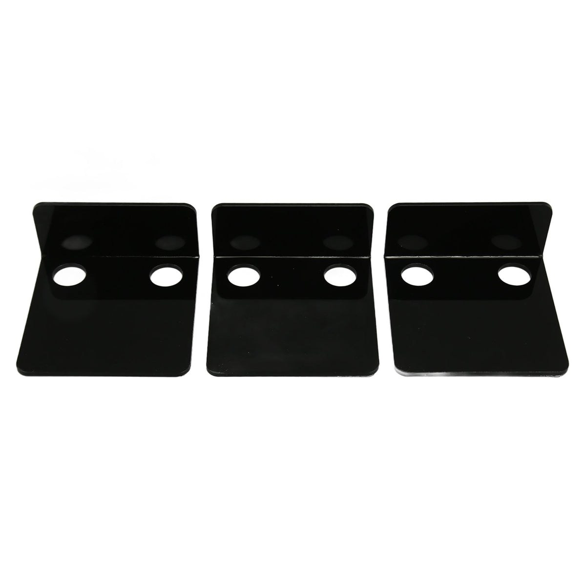 3 PCS Small Security Cameras Wall Shelf with 6 Cable Clips 10PCS Tapes Acrylic Waterproof Drill Free Adhesive Floating Shelf for Speakers Black