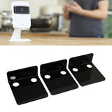 3 PCS Small Security Cameras Wall Shelf with 6 Cable Clips 10PCS Tapes Acrylic Waterproof Drill Free Adhesive Floating Shelf for Speakers Black