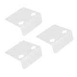 3 PCS Small Security Cameras Wall Shelf with 6 Cable Clips 10PCS Tapes Acrylic Waterproof Drill Free Adhesive Floating Shelf for Speakers Transparent - Front View