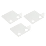 3 PCS Small Security Cameras Wall Shelf with 6 Cable Clips 10PCS Tapes Acrylic Waterproof Drill Free Adhesive Floating Shelf for Speakers Transparent - Rear View