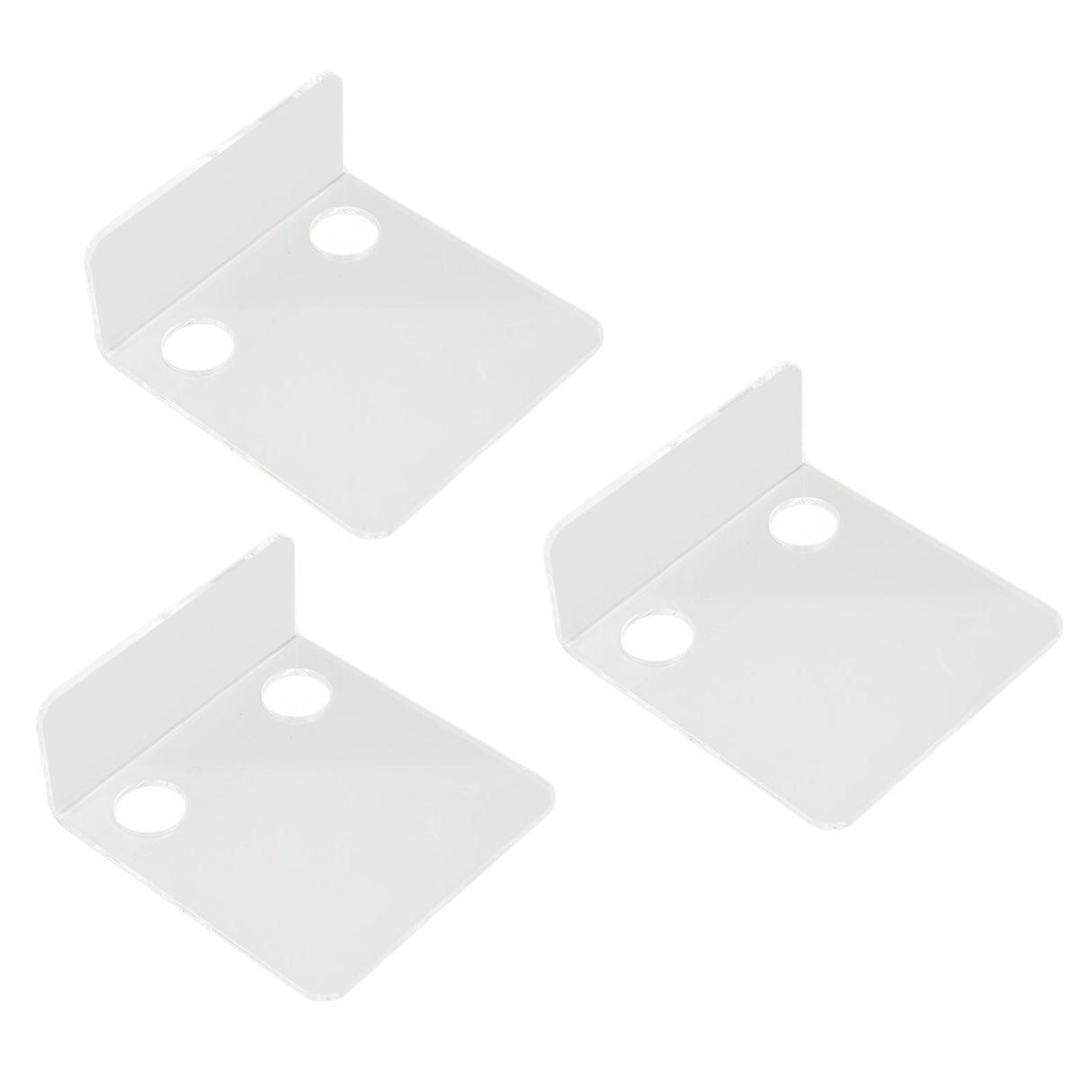 3 PCS Small Security Cameras Wall Shelf with 6 Cable Clips 10PCS Tapes Acrylic Waterproof Drill Free Adhesive Floating Shelf for Speakers Transparent
